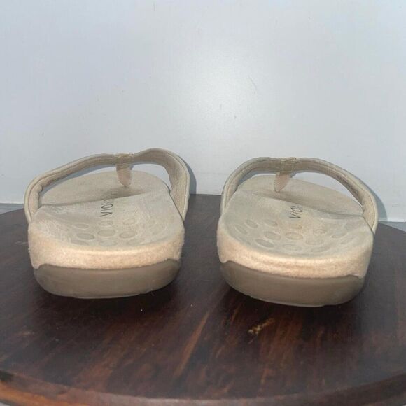 Vionic Raya Metallic Beige Womens Size 9 Casual Slipper Flip Flop Thong Sandals - Picture 5 of 10